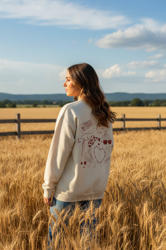 'Howdy' Doodle Design Crewneck